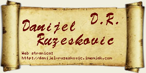 Danijel Ružesković vizit kartica